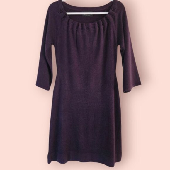 Connected Apparel Long Sleeve Purple Dress 100% Acrylic Size XL - Picture 2 of 5